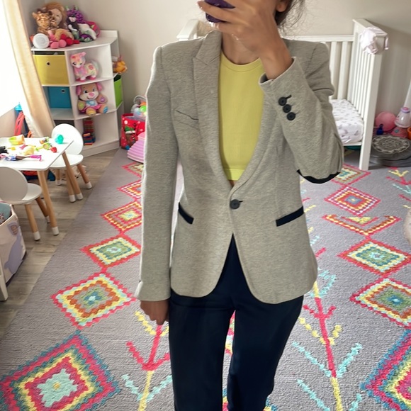 Zara Blazer Grey with Dark Blue Details - Picture 2 of 10